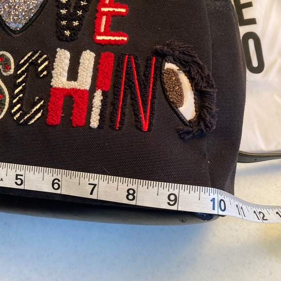 Love Moschino Black Backpack with Multicolor Logo - Picture 7 of 9